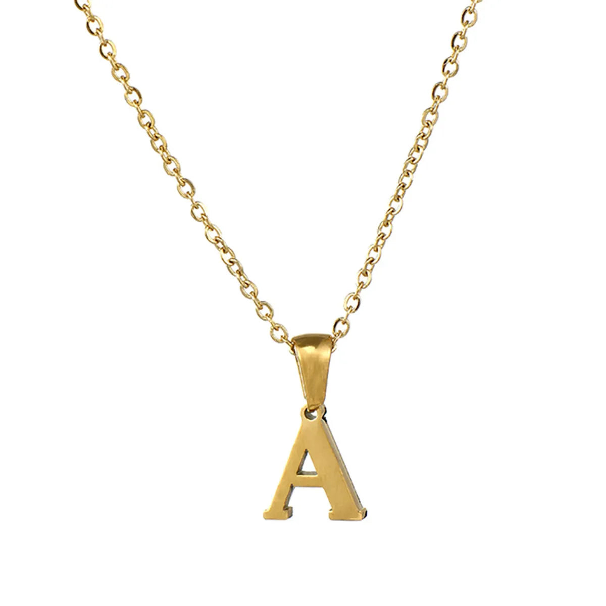 Simple Style Letter Stainless Steel Necklace 1 Piece