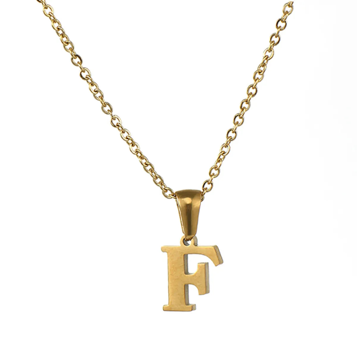 Simple Style Letter Stainless Steel Plating Pendant Necklace