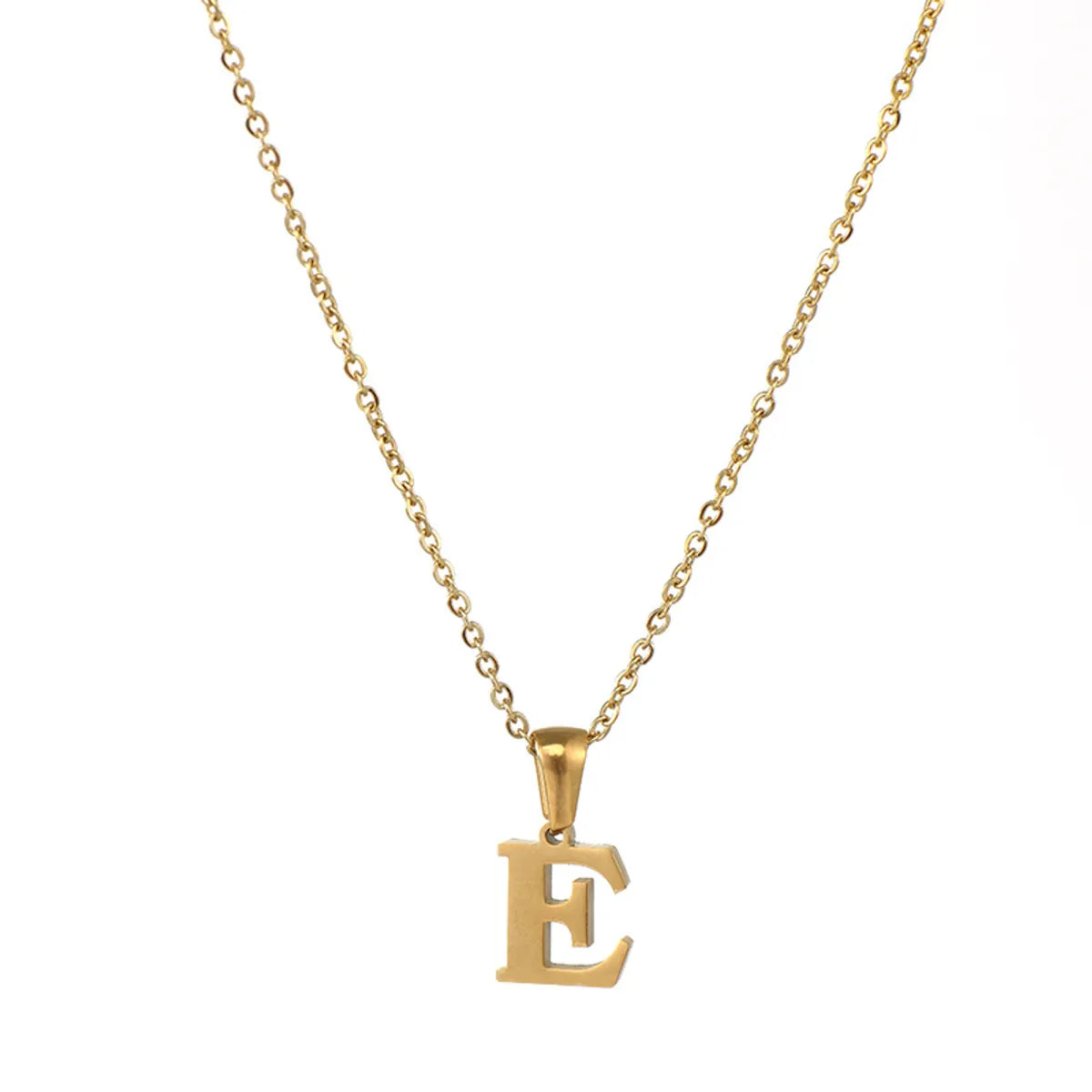 Simple Style Letter Stainless Steel Plating Pendant Necklace