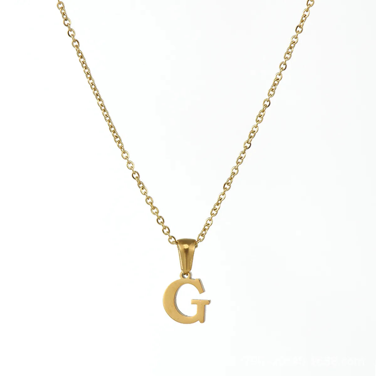 Simple Style Letter Stainless Steel Plating Pendant Necklace