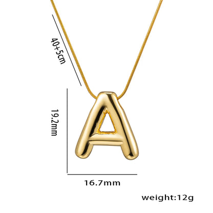 Simple Style Letter Stainless Steel Plating 18k Gold Plated Necklace