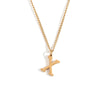 Wholesale Jewelry Simple Style Letter 304 Stainless Steel 18K Gold Plated Plating Pendant Necklace