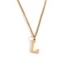 Wholesale Jewelry Simple Style Letter 304 Stainless Steel 18K Gold Plated Plating Pendant Necklace