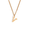 Wholesale Jewelry Simple Style Letter 304 Stainless Steel 18K Gold Plated Plating Pendant Necklace