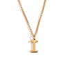 Wholesale Jewelry Simple Style Letter 304 Stainless Steel 18K Gold Plated Plating Pendant Necklace