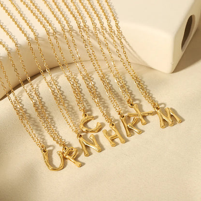 Simple Style Letter Stainless Steel Plating 18k Gold Plated Sweater Chain