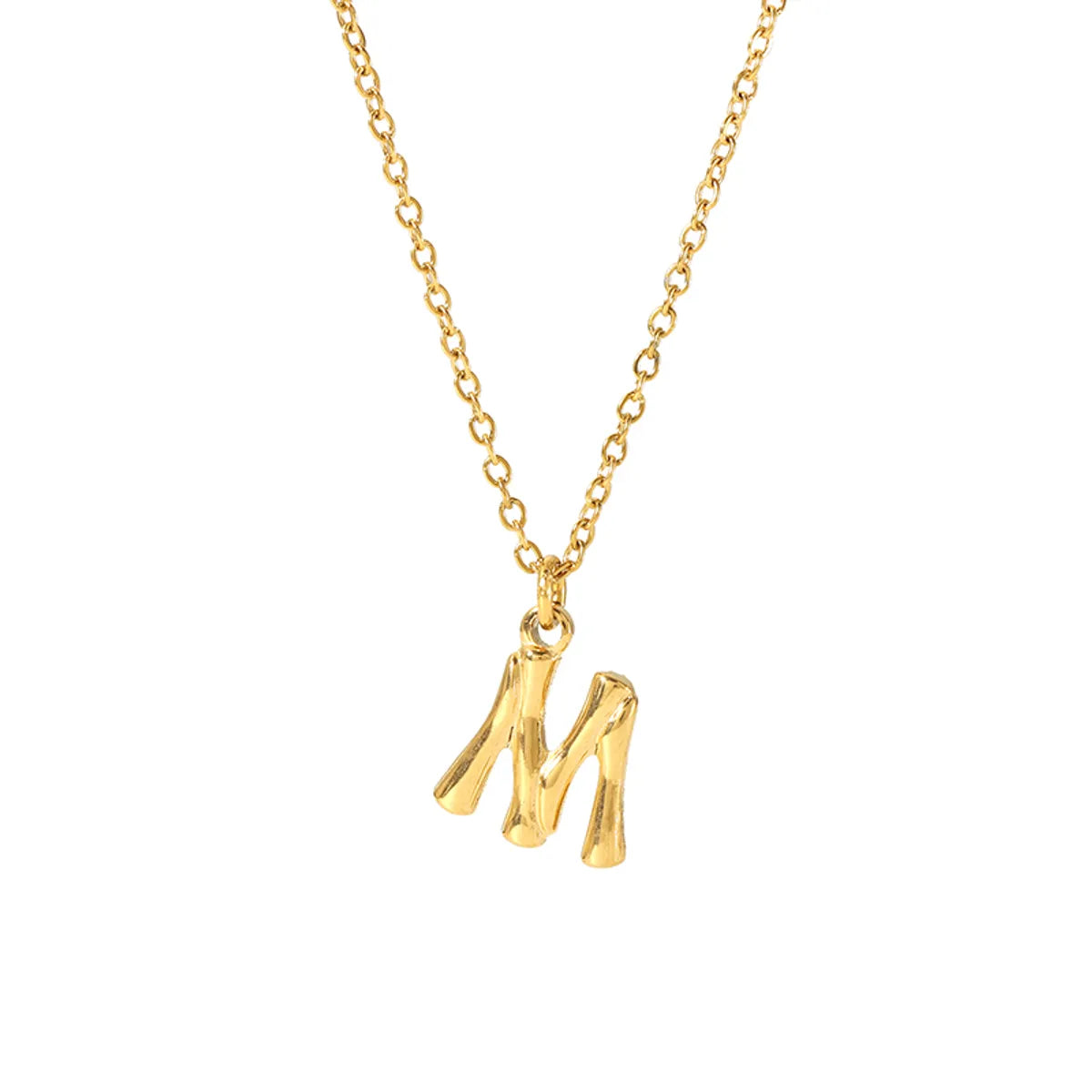 Simple Style Letter Stainless Steel Plating 18k Gold Plated Sweater Chain