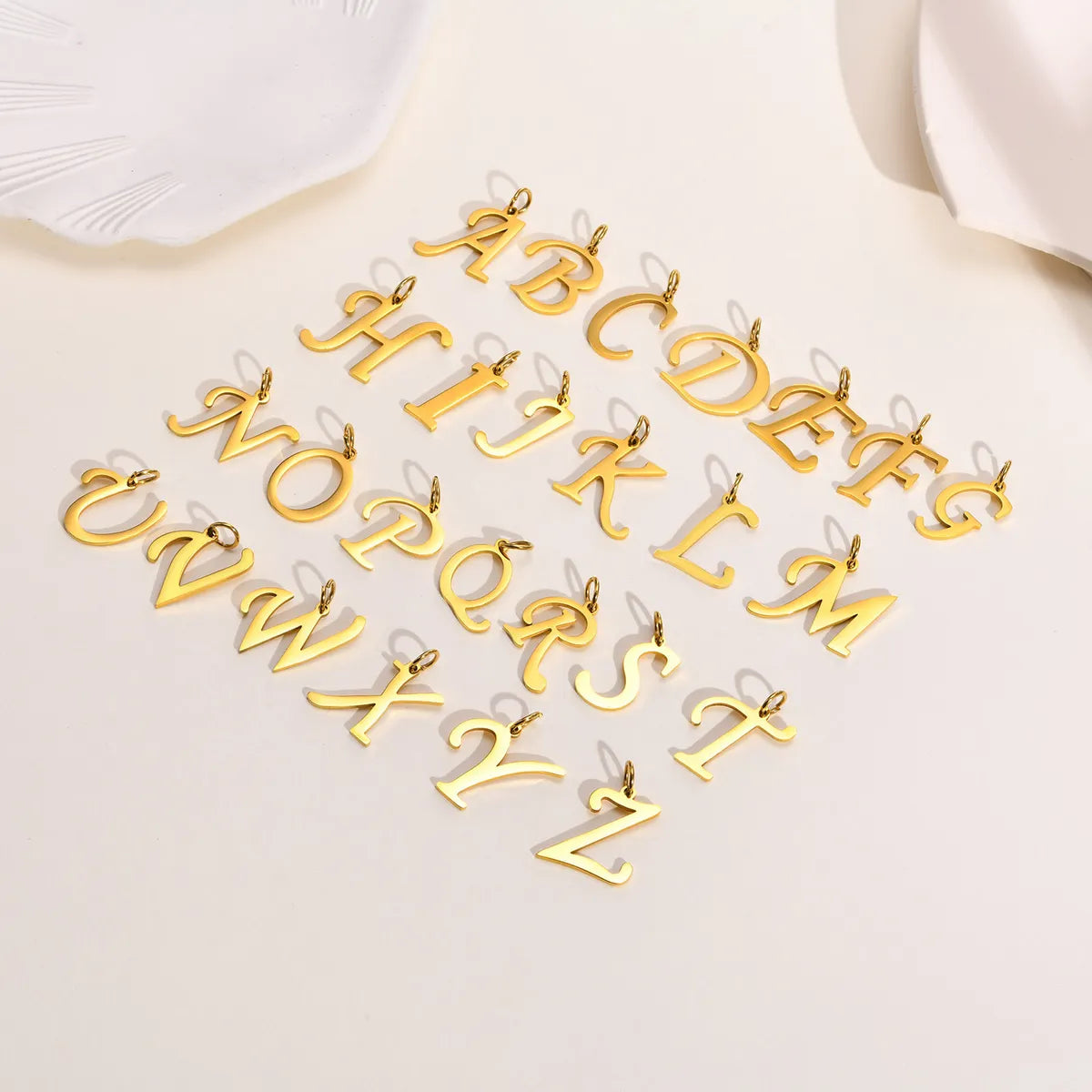 Simple Style Letter Stainless Steel Plating Charms