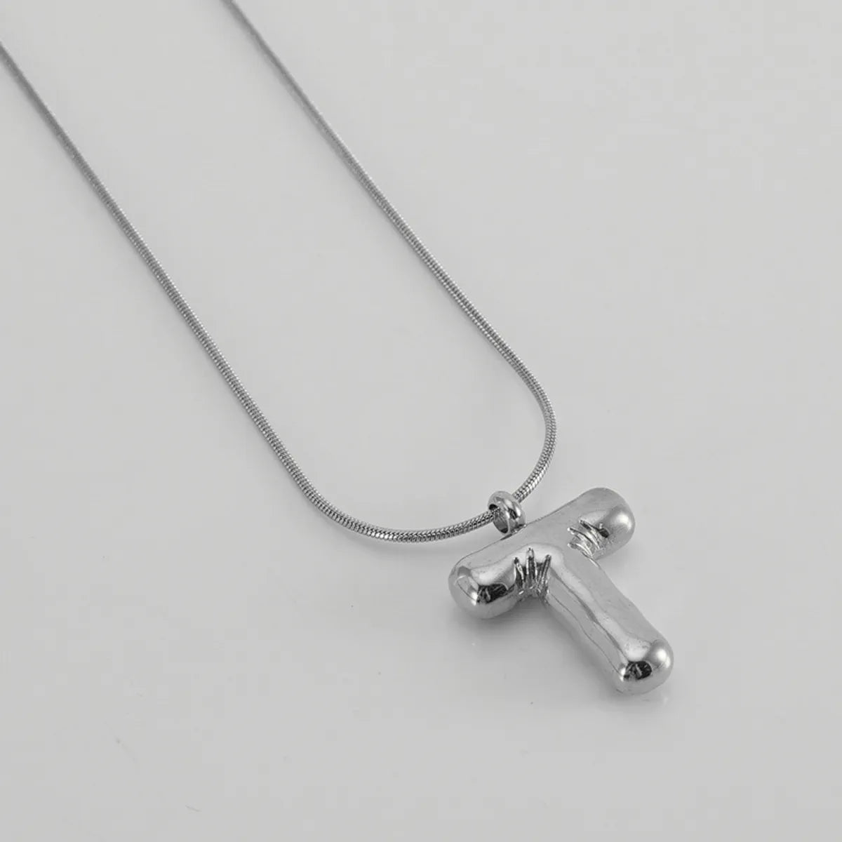 304 Stainless Steel Simple Style Polishing Letter Titanium Steel Pendant Necklace