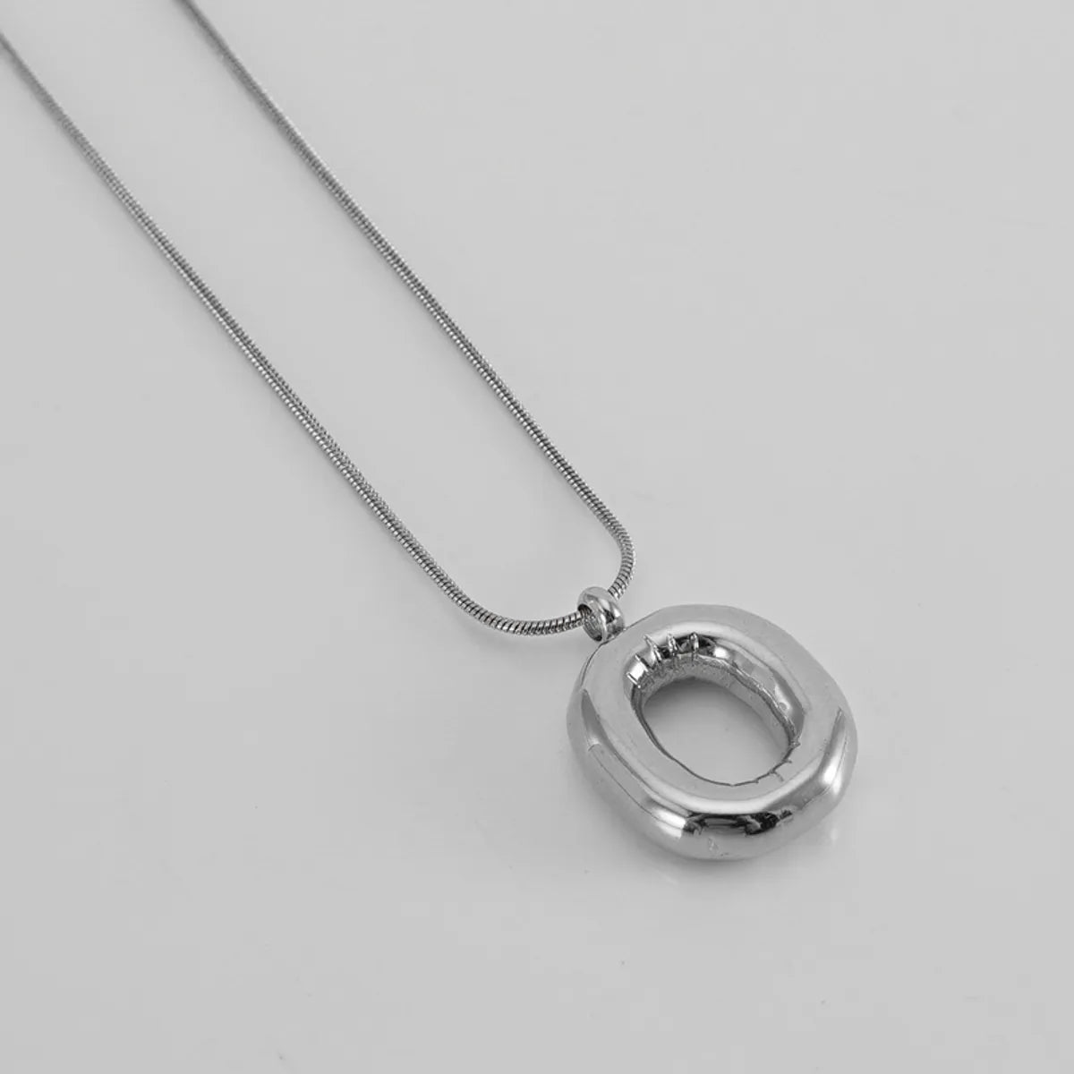 304 Stainless Steel Simple Style Polishing Letter Titanium Steel Pendant Necklace