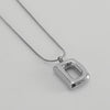 304 Stainless Steel Simple Style Polishing Letter Titanium Steel Pendant Necklace