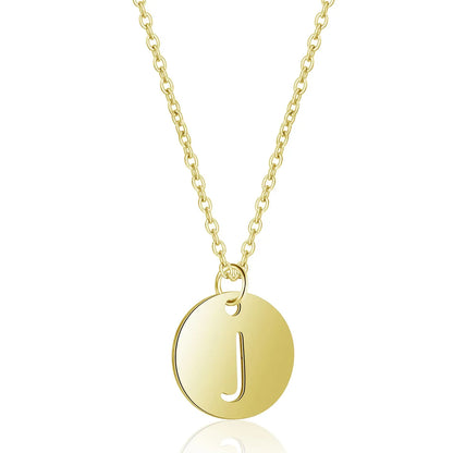 Simple Style Letter Stainless Steel Titanium Steel Plating Chain Gold Plated Pendant Necklace