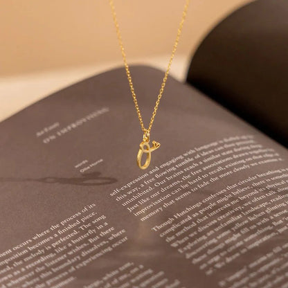 Simple Style Letter Stainless Steel Titanium Steel Plating Pendant Necklace