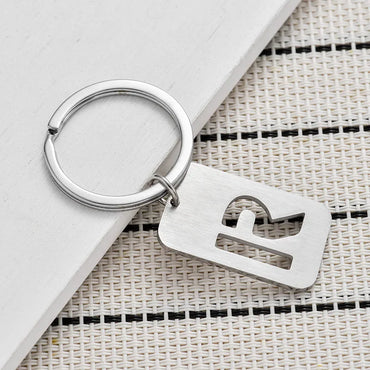 Simple Style Letter Stainless Steel Unisex Bag Pendant Keychain