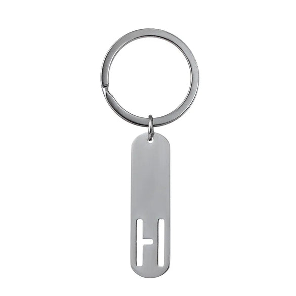 Simple Style Letter Customization Laser Engraving Stainless Steel Unisex Bag Pendant Keychain