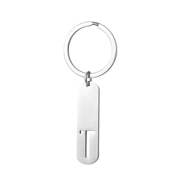 Simple Style Letter Customization Laser Engraving Stainless Steel Unisex Bag Pendant Keychain