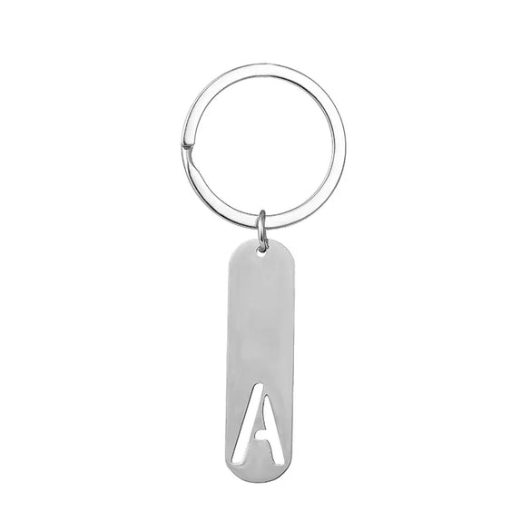 Simple Style Letter Customization Laser Engraving Stainless Steel Unisex Bag Pendant Keychain