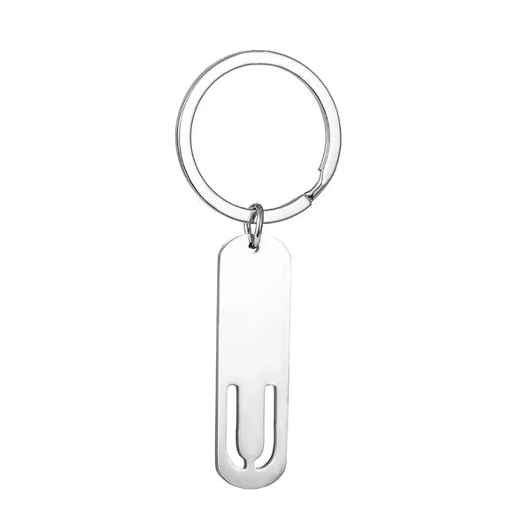 Simple Style Letter Customization Laser Engraving Stainless Steel Unisex Bag Pendant Keychain