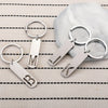 Simple Style Letter Customization Laser Engraving Stainless Steel Unisex Bag Pendant Keychain