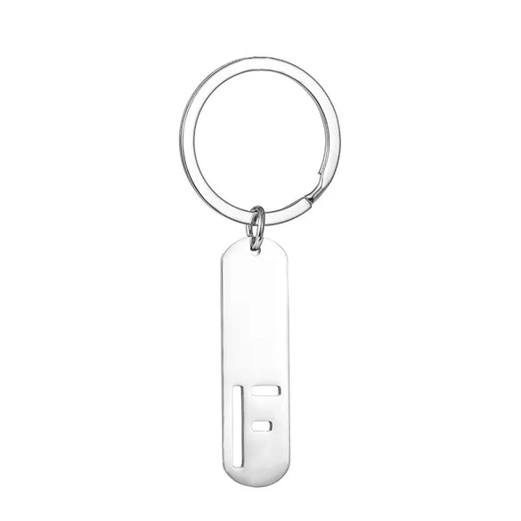 Simple Style Letter Customization Laser Engraving Stainless Steel Unisex Bag Pendant Keychain