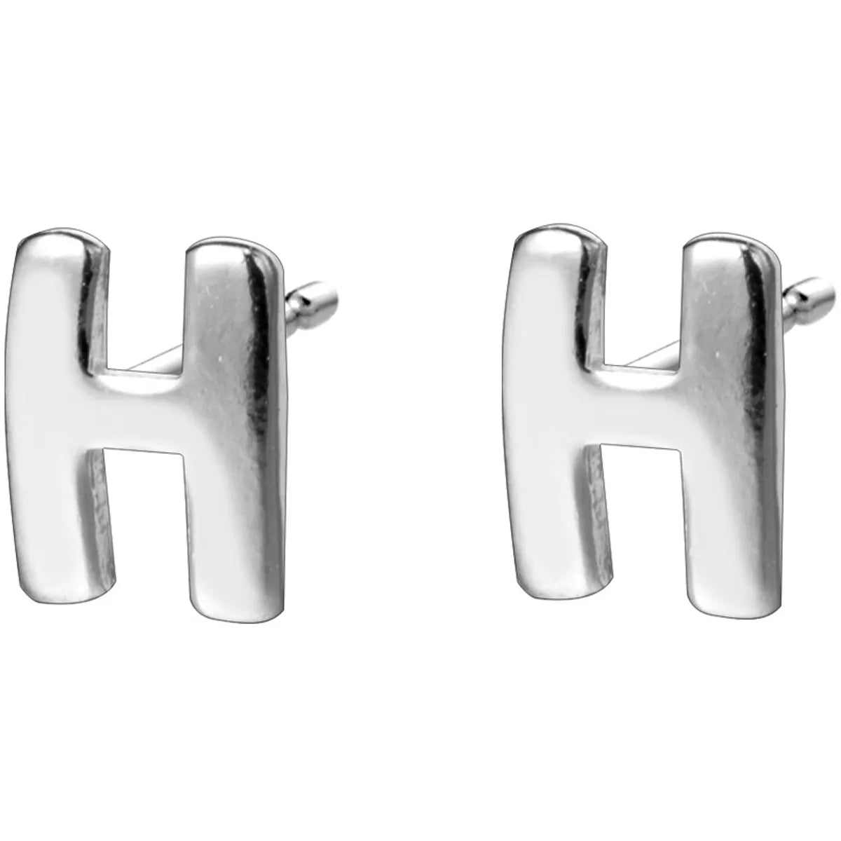 Simple Style Letter Sterling Silver Plating Ear Studs 1 Piece