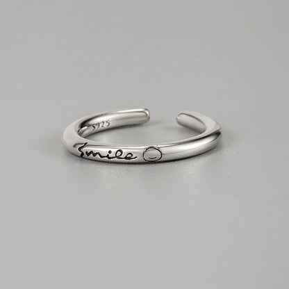 Simple Style Letter Sterling Silver Rings In Bulk