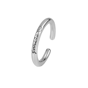 Simple Style Letter Sterling Silver Rings In Bulk