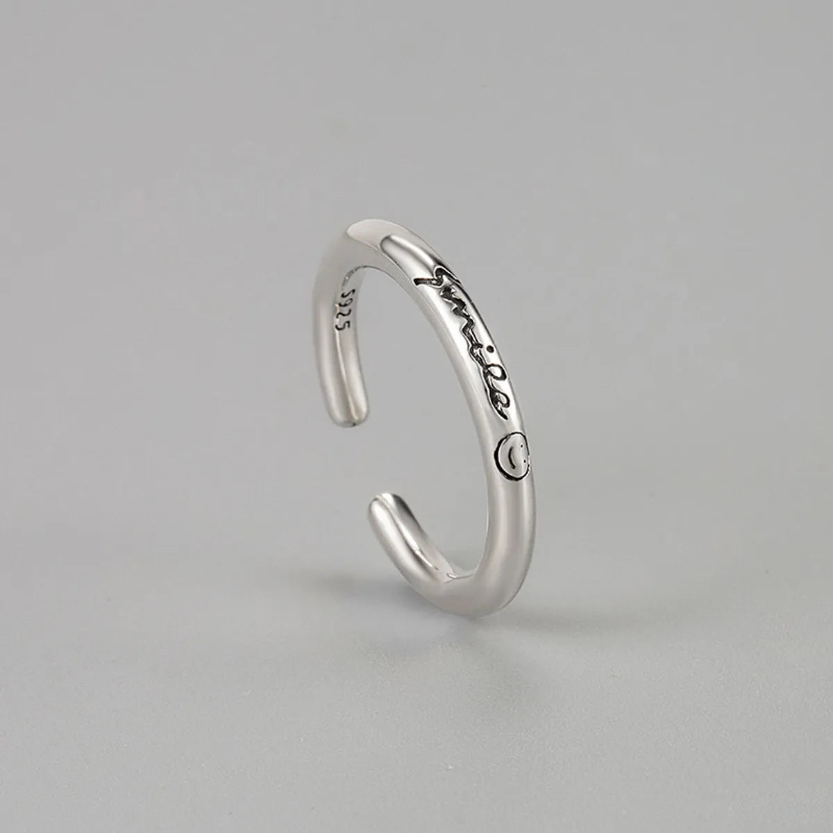 Simple Style Letter Sterling Silver Rings In Bulk