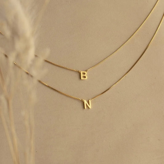 Simple Style Letter Titanium Steel 18k Gold Plated Pendant Necklace