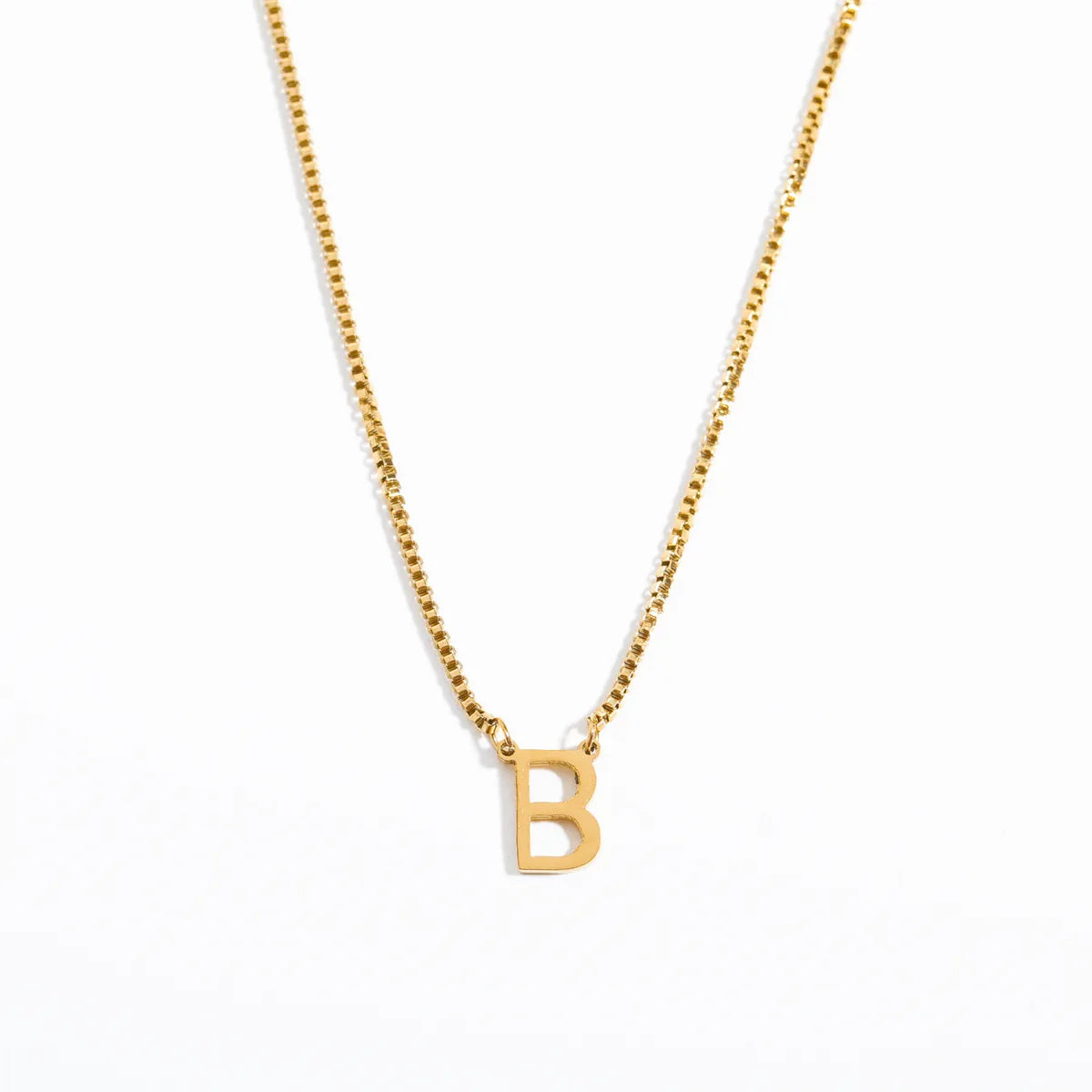 Simple Style Letter Titanium Steel 18k Gold Plated Pendant Necklace