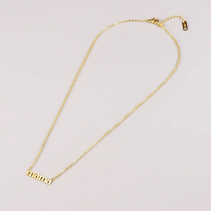 Simple Style Letter Titanium Steel Gold Plated Pendant Necklace 1 Piece