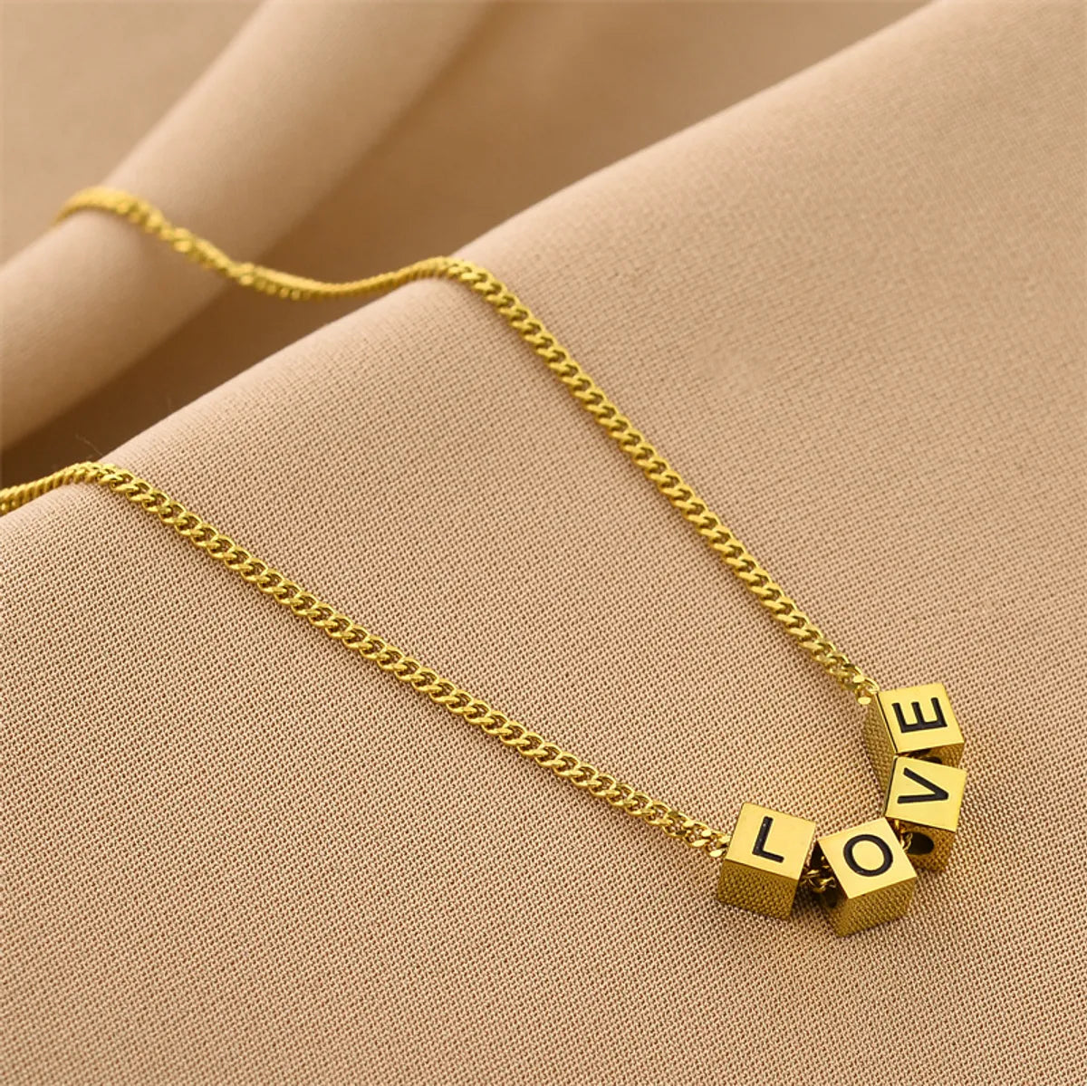 Simple Style Letter Titanium Steel Necklace 1 Piece