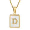 Titanium Steel 18K Gold Plated Simple Style Plating Letter Acrylic Necklace