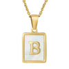 Titanium Steel 18K Gold Plated Simple Style Plating Letter Acrylic Necklace