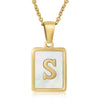 Titanium Steel 18K Gold Plated Simple Style Plating Letter Acrylic Necklace