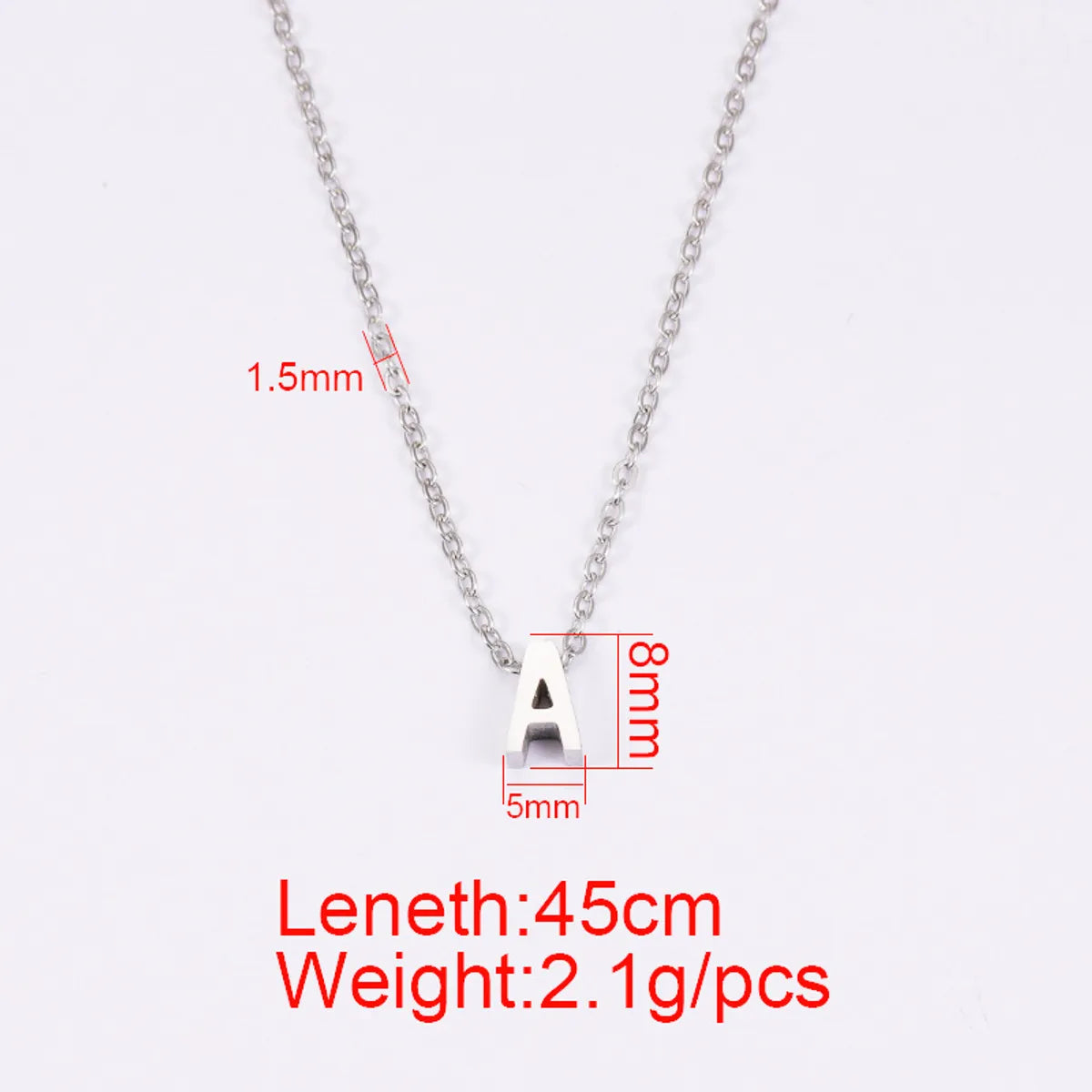 Simple Style Letter Titanium Steel Plating Gold Plated Silver Plated Necklace