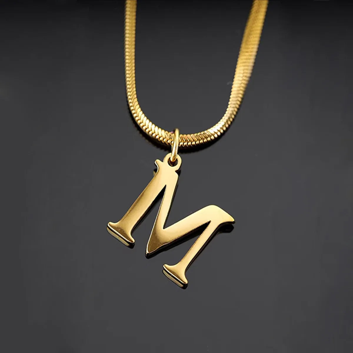 Simple Style Letter Titanium Steel Plating Necklace 1 Piece