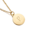 Titanium Steel 18K Gold Plated Simple Style Plating Letter Necklace