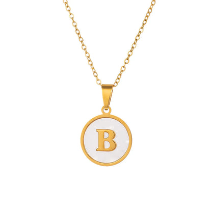 Simple Style Letter Titanium Steel Wholesale Pendant Necklace