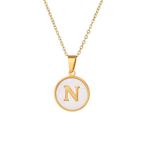 Simple Style Letter Titanium Steel Wholesale Pendant Necklace