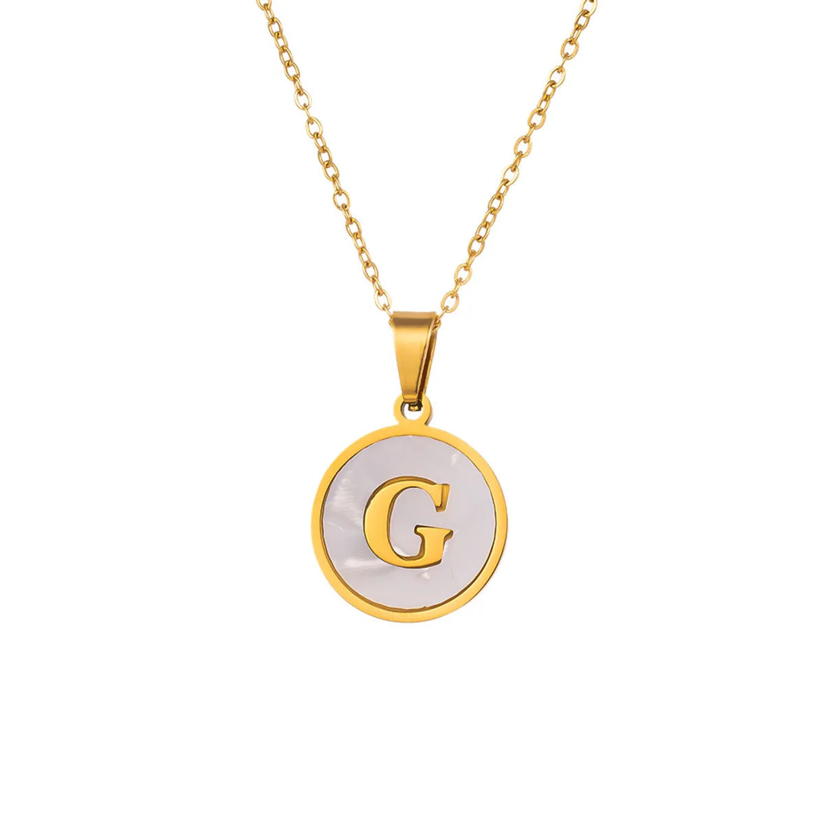 Simple Style Letter Titanium Steel Wholesale Pendant Necklace