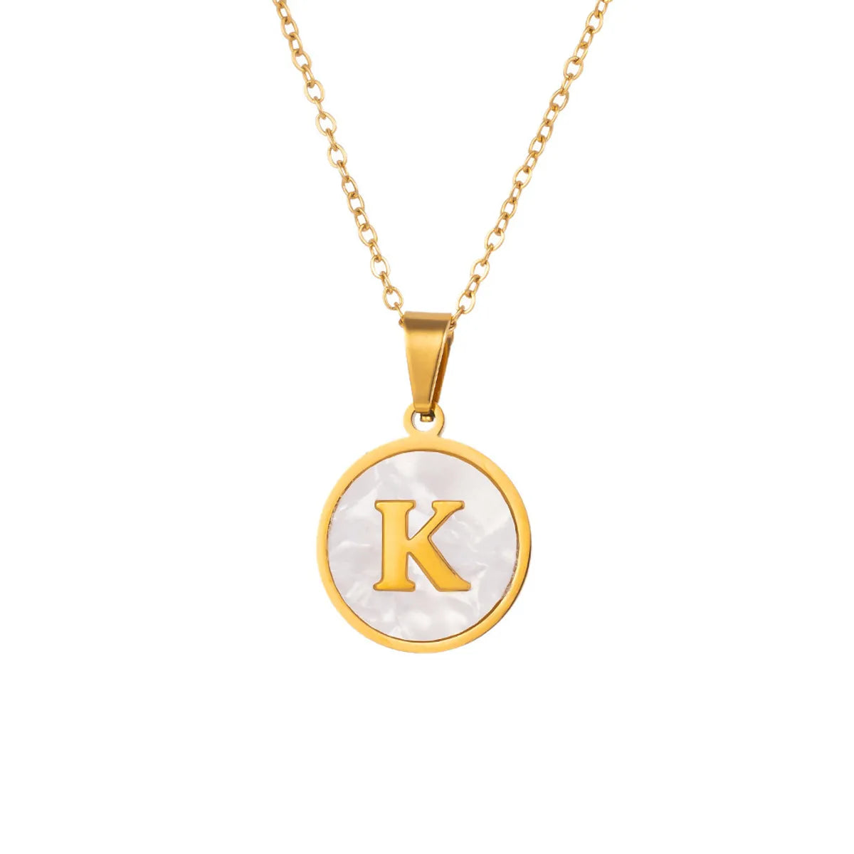 Simple Style Letter Titanium Steel Wholesale Pendant Necklace