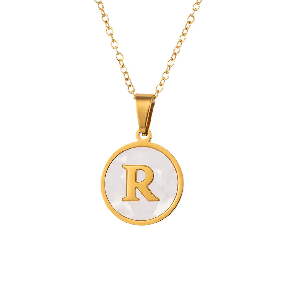 Simple Style Letter Titanium Steel Wholesale Pendant Necklace