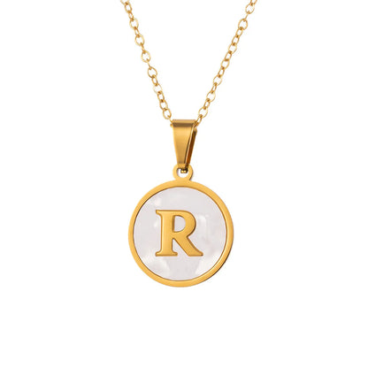 Simple Style Letter Titanium Steel Wholesale Pendant Necklace