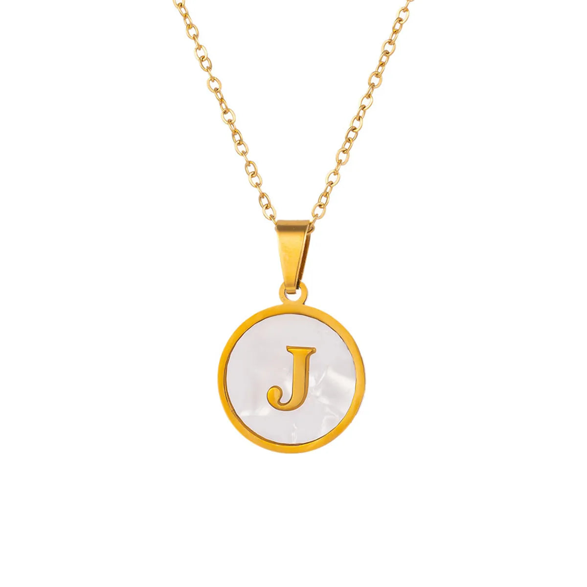 Simple Style Letter Titanium Steel Wholesale Pendant Necklace