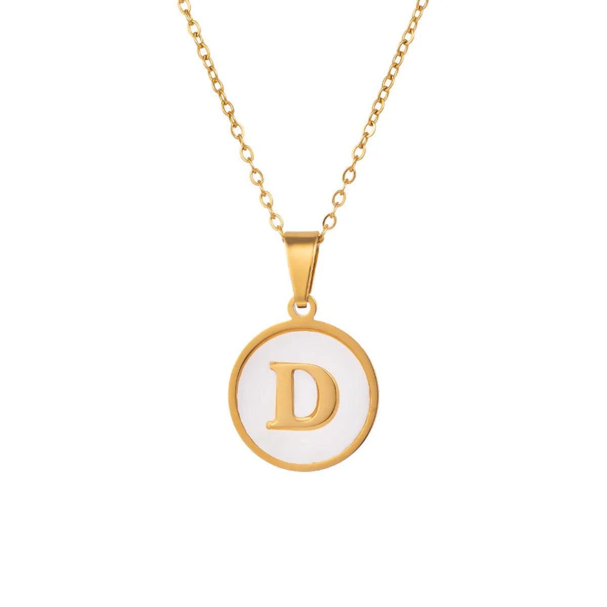 Simple Style Letter Titanium Steel Wholesale Pendant Necklace