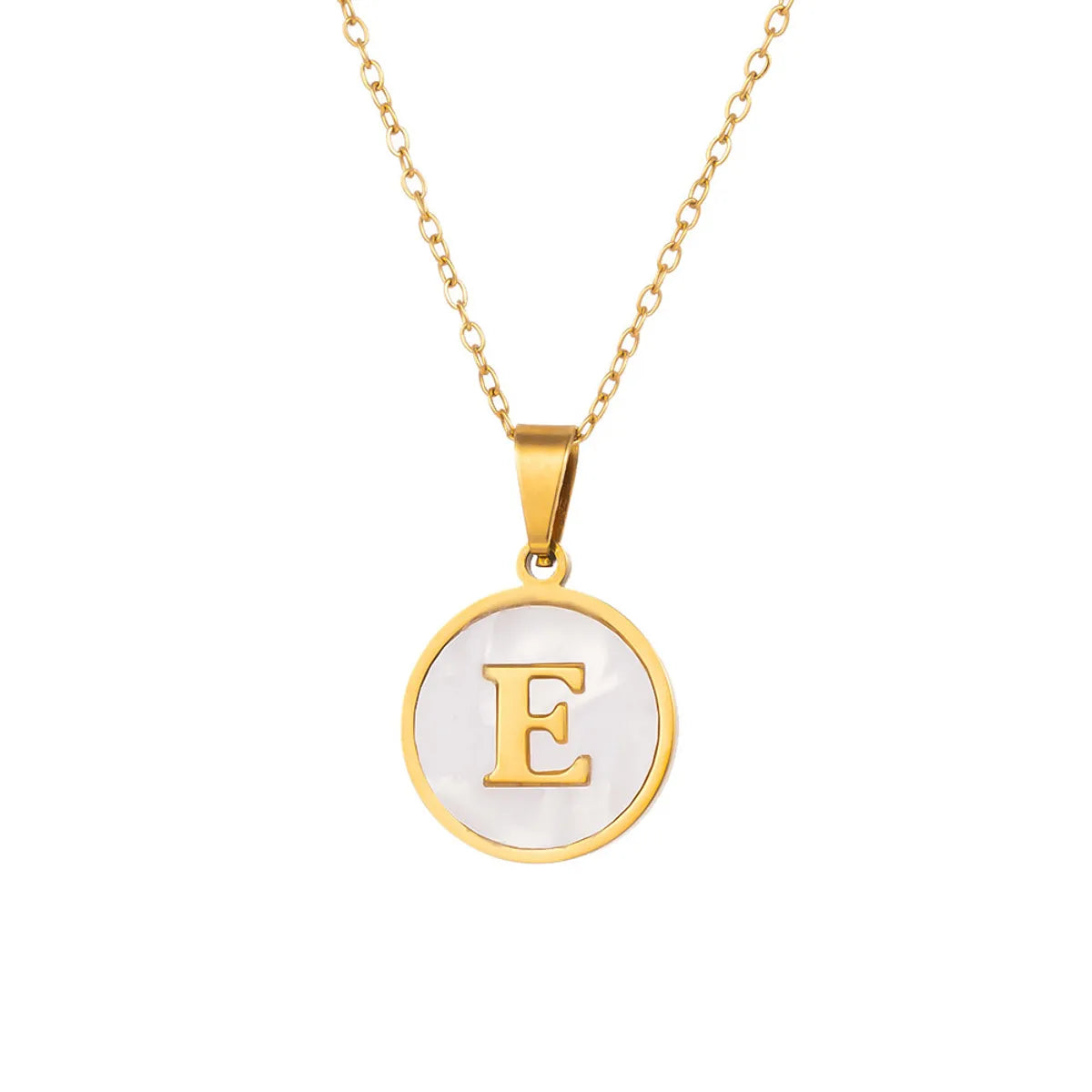 Simple Style Letter Titanium Steel Wholesale Pendant Necklace