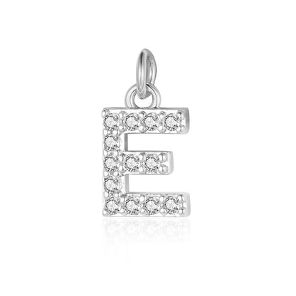 Simple Style Letter Zircon Copper Wholesale Charms Jewelry Accessories