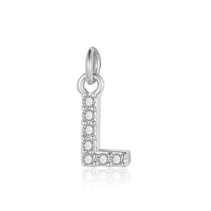 Simple Style Letter Zircon Copper Wholesale Charms Jewelry Accessories