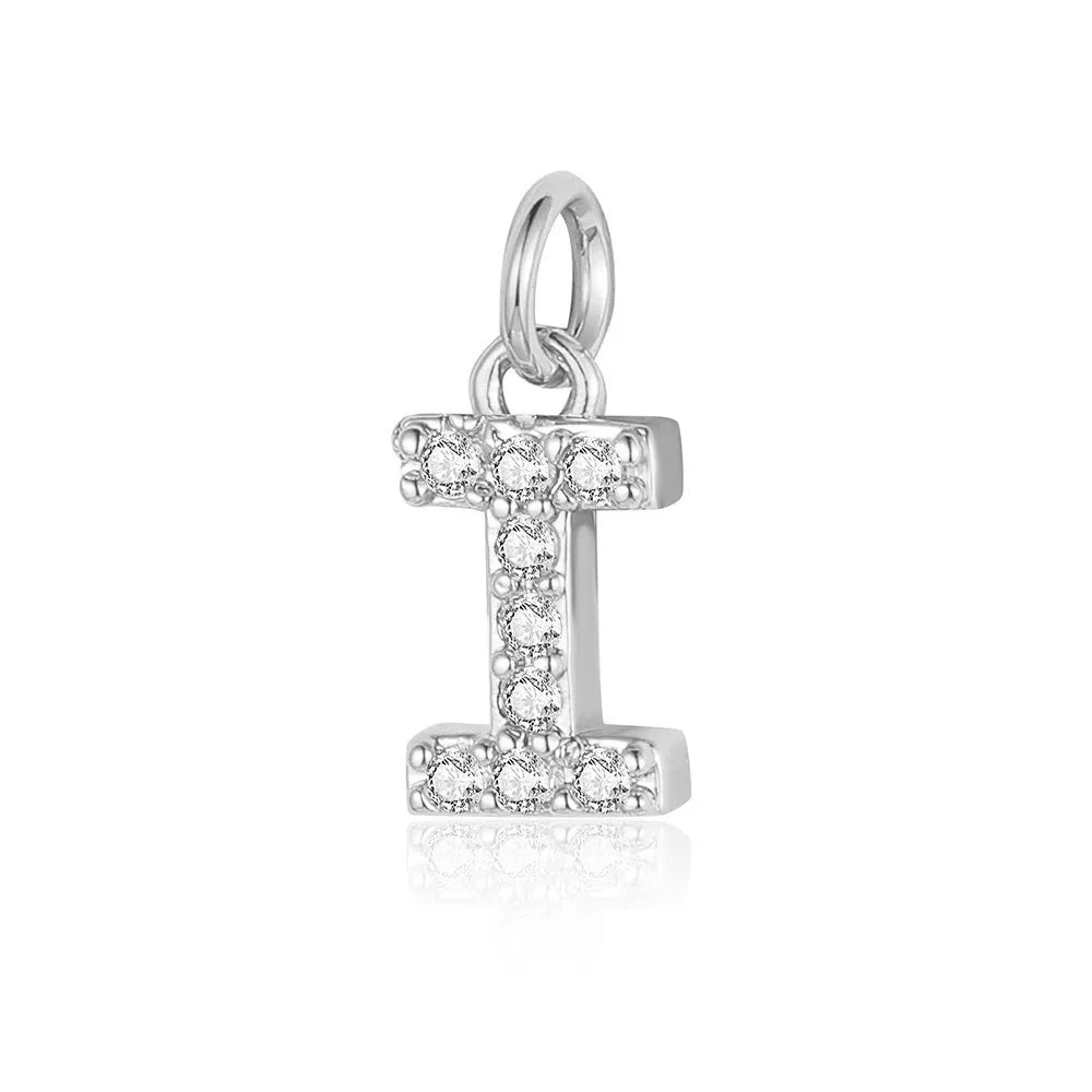 Simple Style Letter Zircon Copper Wholesale Charms Jewelry Accessories